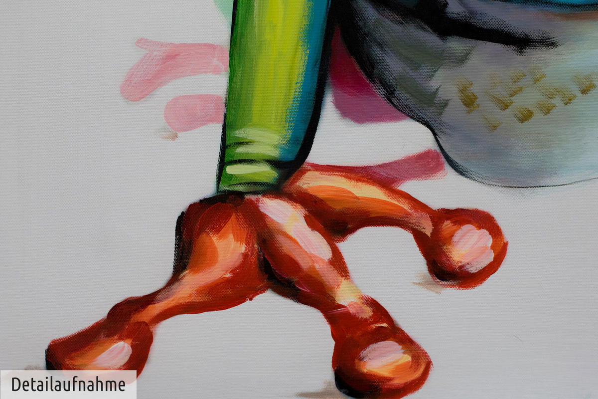 ACRYLBILD HANDGEMALT 80/80 cm - Multicolor, Holz/Textil (80/80cm) - KUNSTLOFT