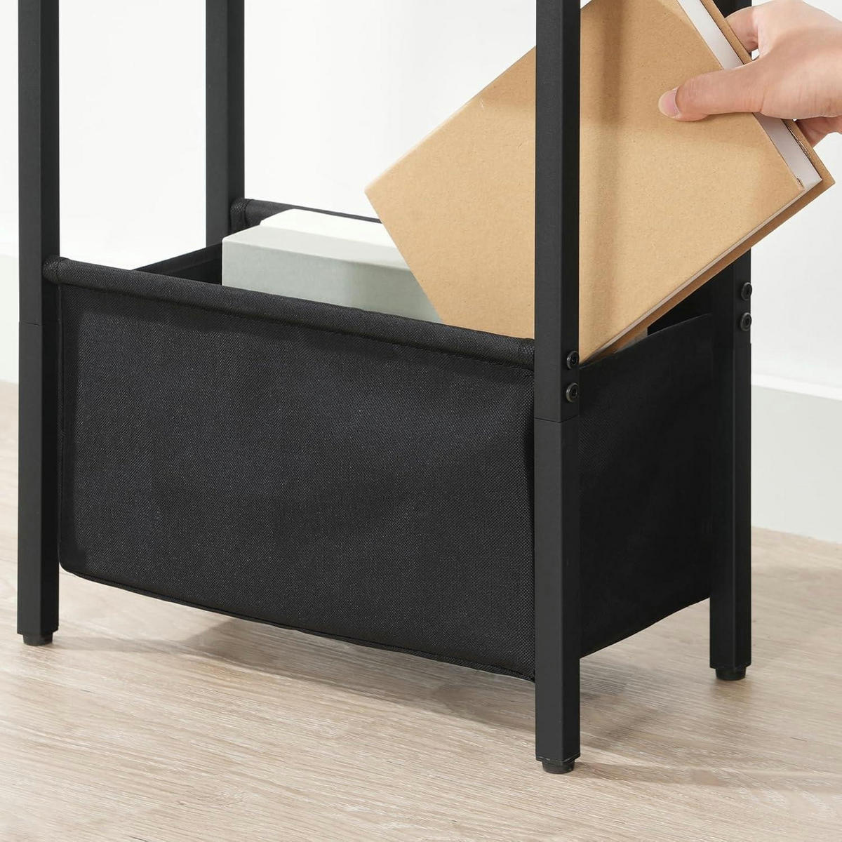 BEISTELLTISCH mit Ladestation und Stauraum 40 x 20 x 60 cm Rustikales Braun - Braun, Holzwerkstoff (20/40/60cm)