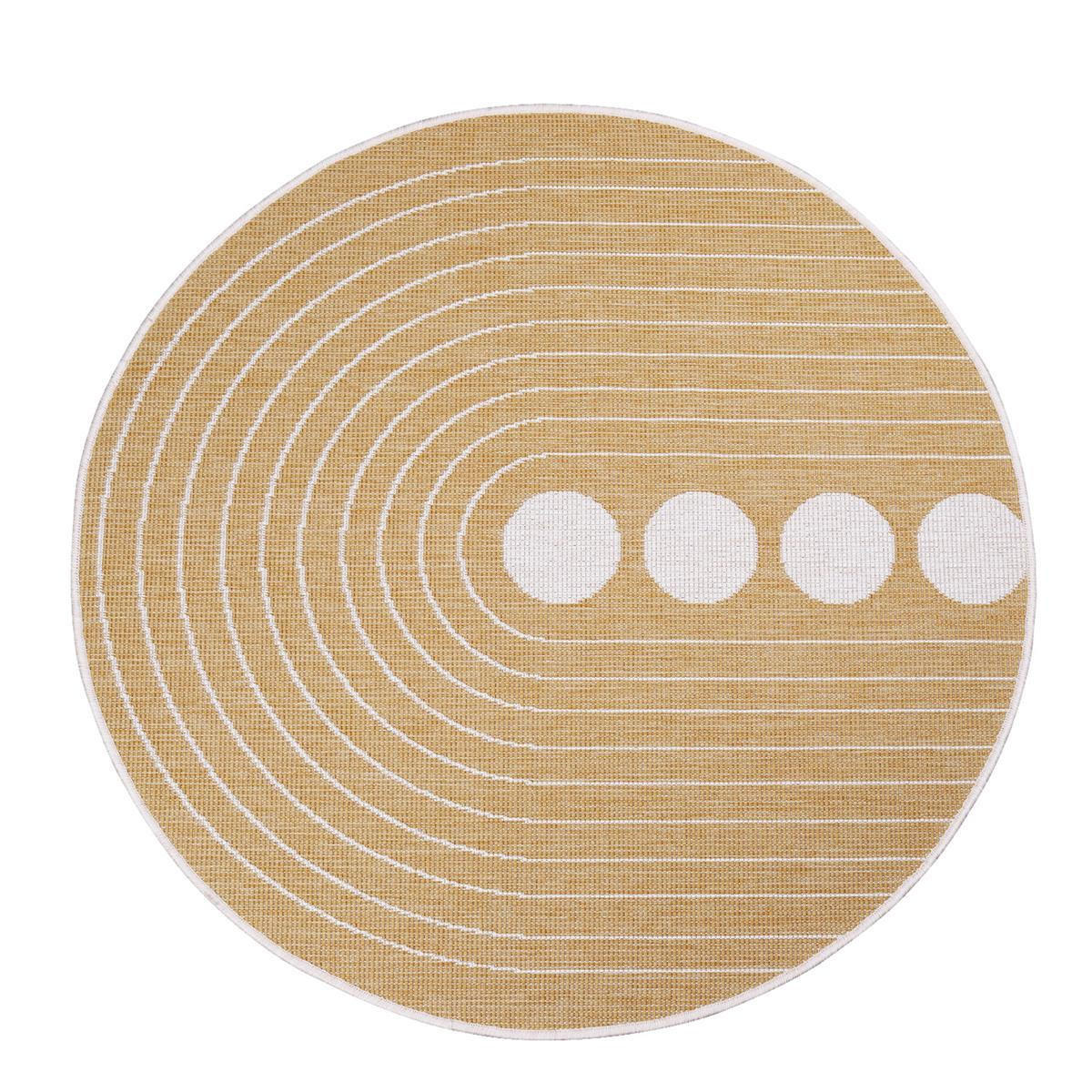 OUTDOOR-TEPPICH DuoRug 5739 Ockergelb 160x160 cm - Gelb, Textil (160/160cm) - carpet city