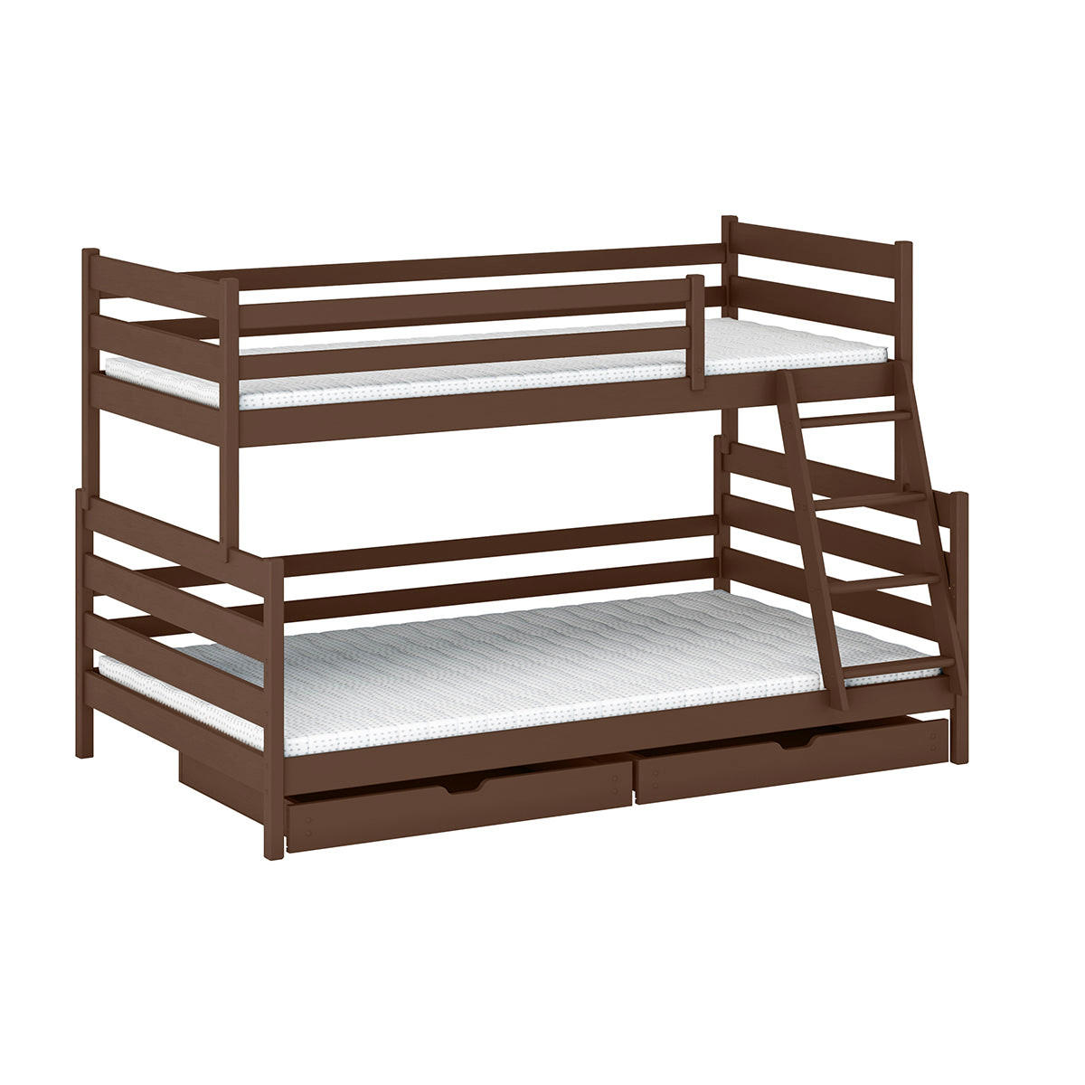 BETT 120/200 Léo Dunkelbraun - Braun, Holz (120/200cm) - Petits-meubles