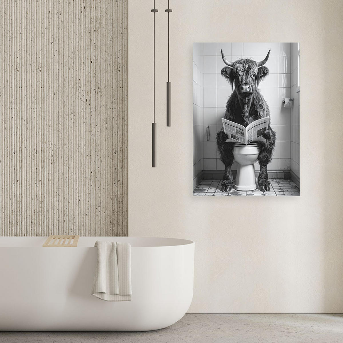 LEINWANDBILD Tiere 80x120cm - Schwarz, Textil (80/120cm) - Feeby