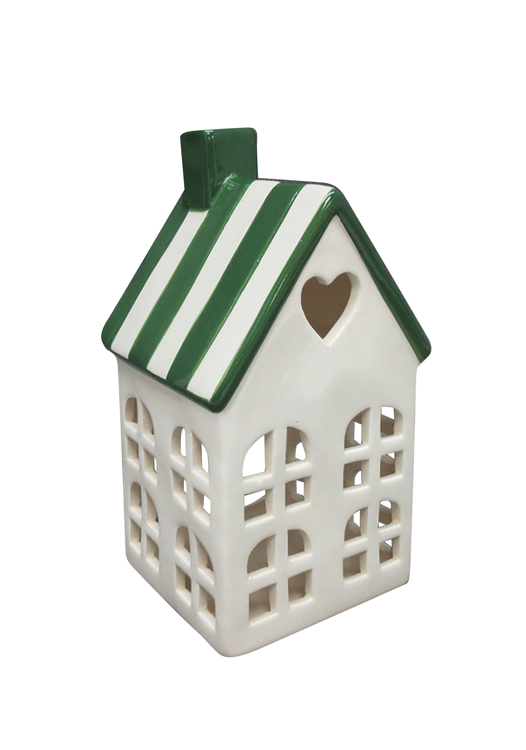 Mondex VÁNOČNÍ DEKORACE, keramika, green|white