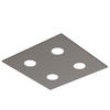 DECKENLEUCHTE - Graubraun, Metall (40/40/4cm) - Lumicom