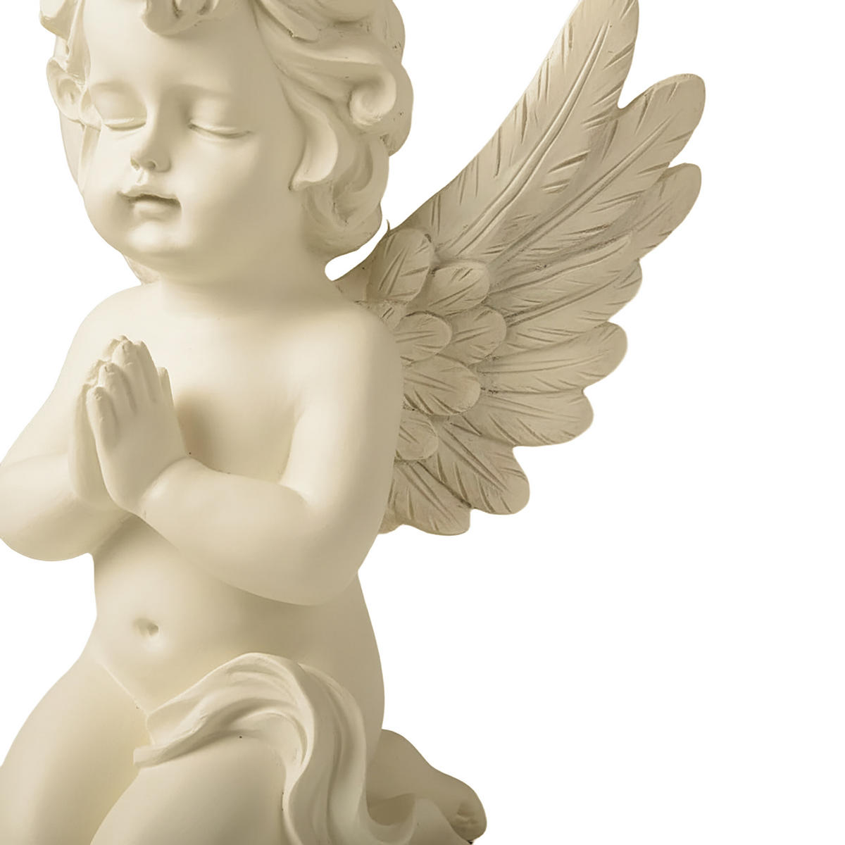 VRTNA figura angel - krem, umetna masa (22.5/36/18cm) - Relaxdays