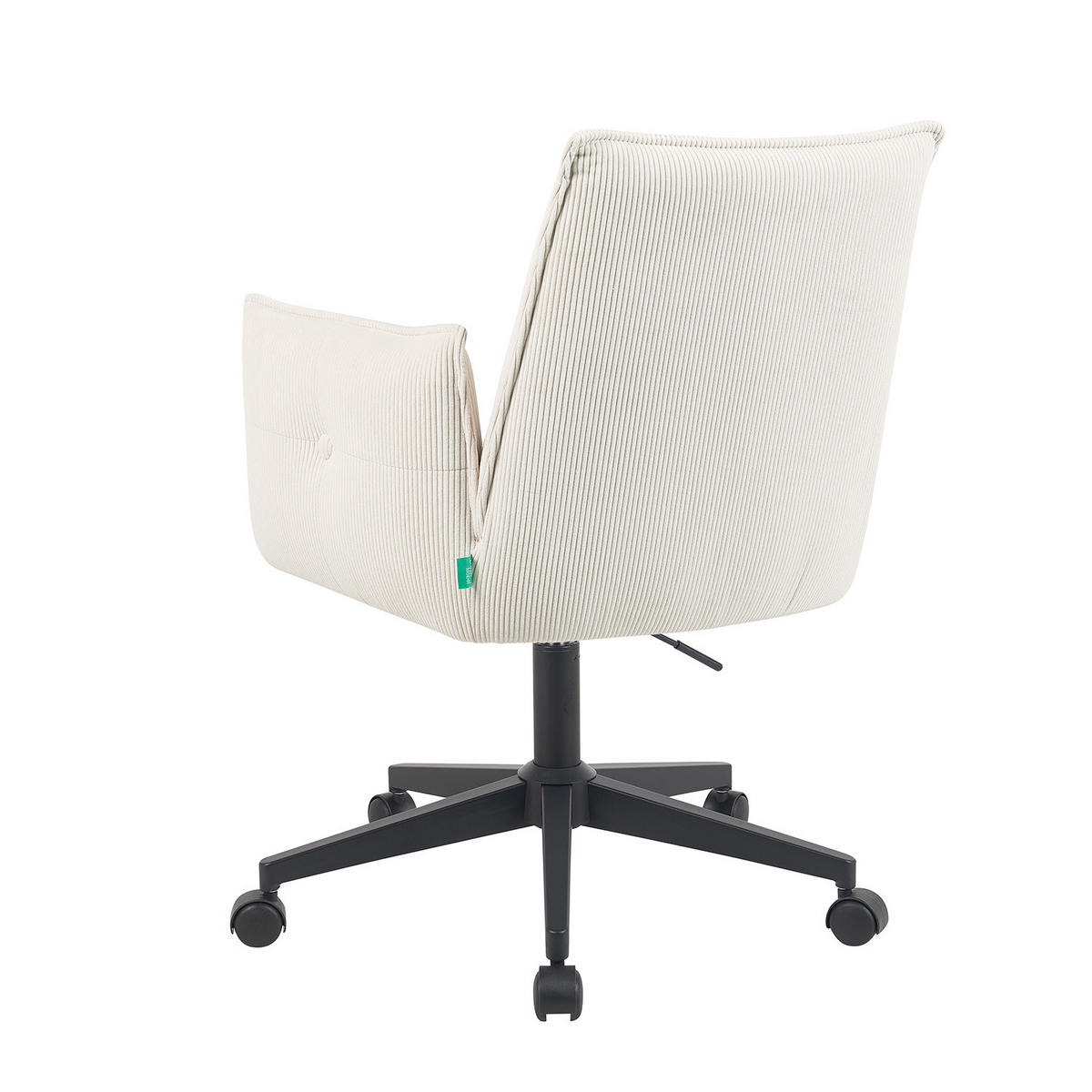 BÜROSTUHL Mika-Malu - Creme/Schwarz, Textil/Metall (60/85/63cm) - DUBI Möbel