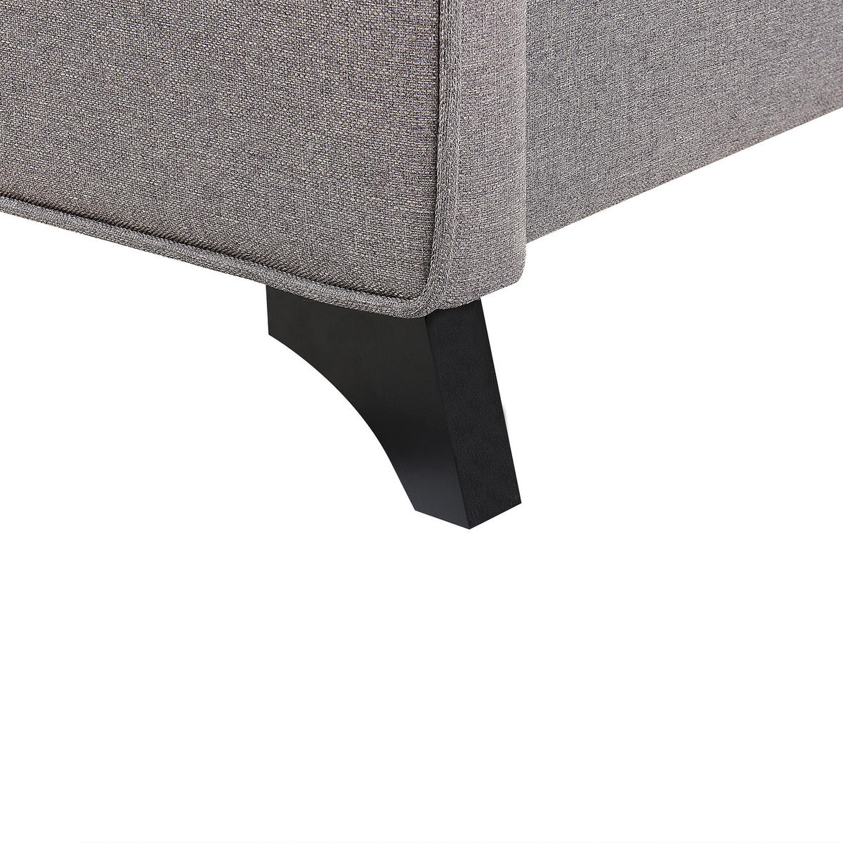 POLSTERBETT 90/200cm Grau Ambassador - Grau, Textil (90/200cm) - Beliani