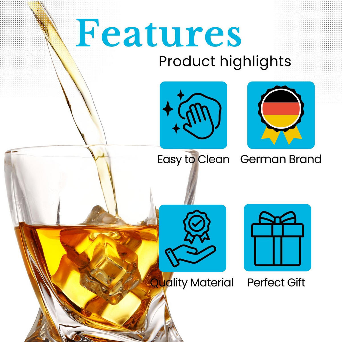 WHISKY GLAS Set (2-tlg.) - Transparent, Glas (0.3L) - Intirilife