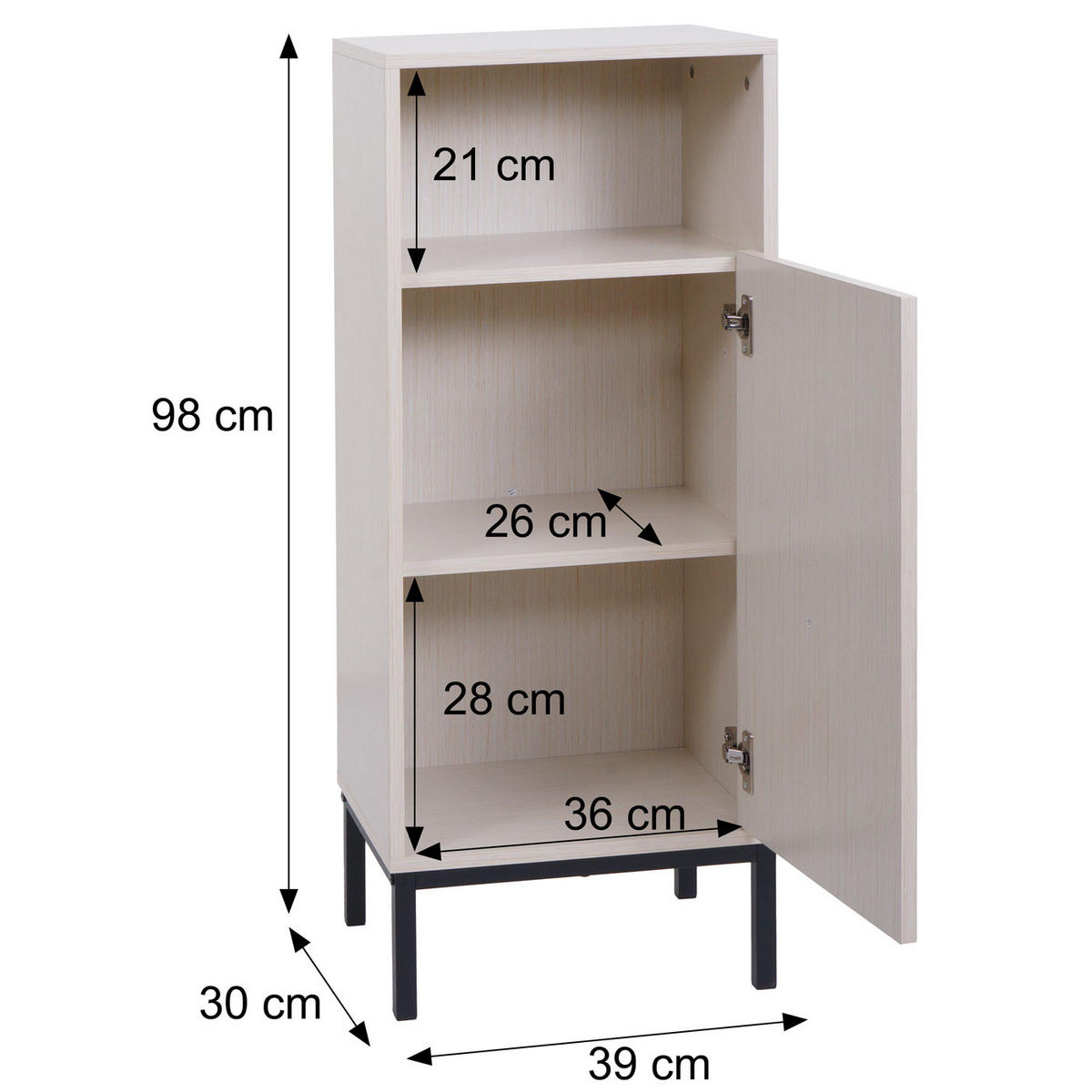 KOMODA Hnedá - hnedá, kompozitné drevo (39/98/30cm) - MCW