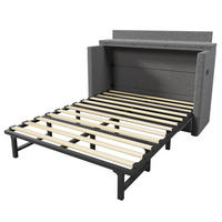 SCHRANKBETT 140/200 cm DE-04949, mit USB+Typ-C, Schublade und Ablagefach in Grau - Grau, Holzwerkstoff (140/200cm) - ComfortXL