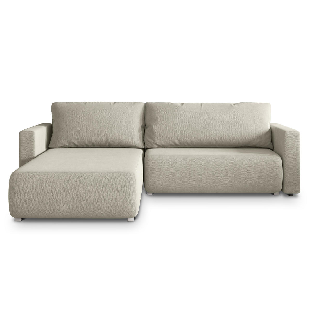 ROHOVÁ SEDAČKA TURIN krémová - šedá/krémová, dřevo/textil (265/183cm) - MASSENO