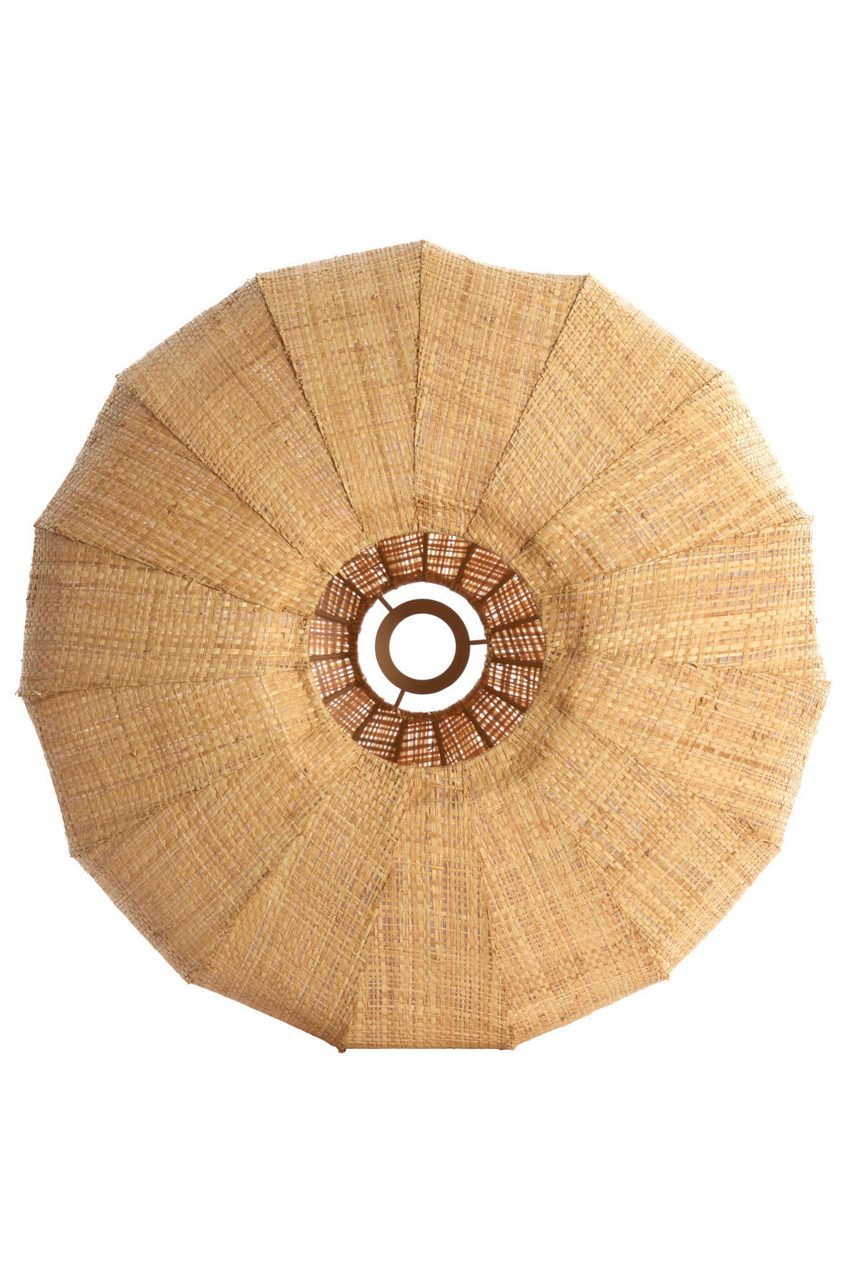 LAMPENSCHIRM Rafika Braun Ø50/21 cm - Braun, Naturmaterialien (50/50/21cm) - Light & Living