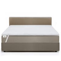 TOPPER Memory Foam Doppelmatratzenauflage | 6 cm Matratzentopper | Antibakteriell und antimykotisch | 140 x 210 - Weiß, Textil (140/210cm) - The White Stone