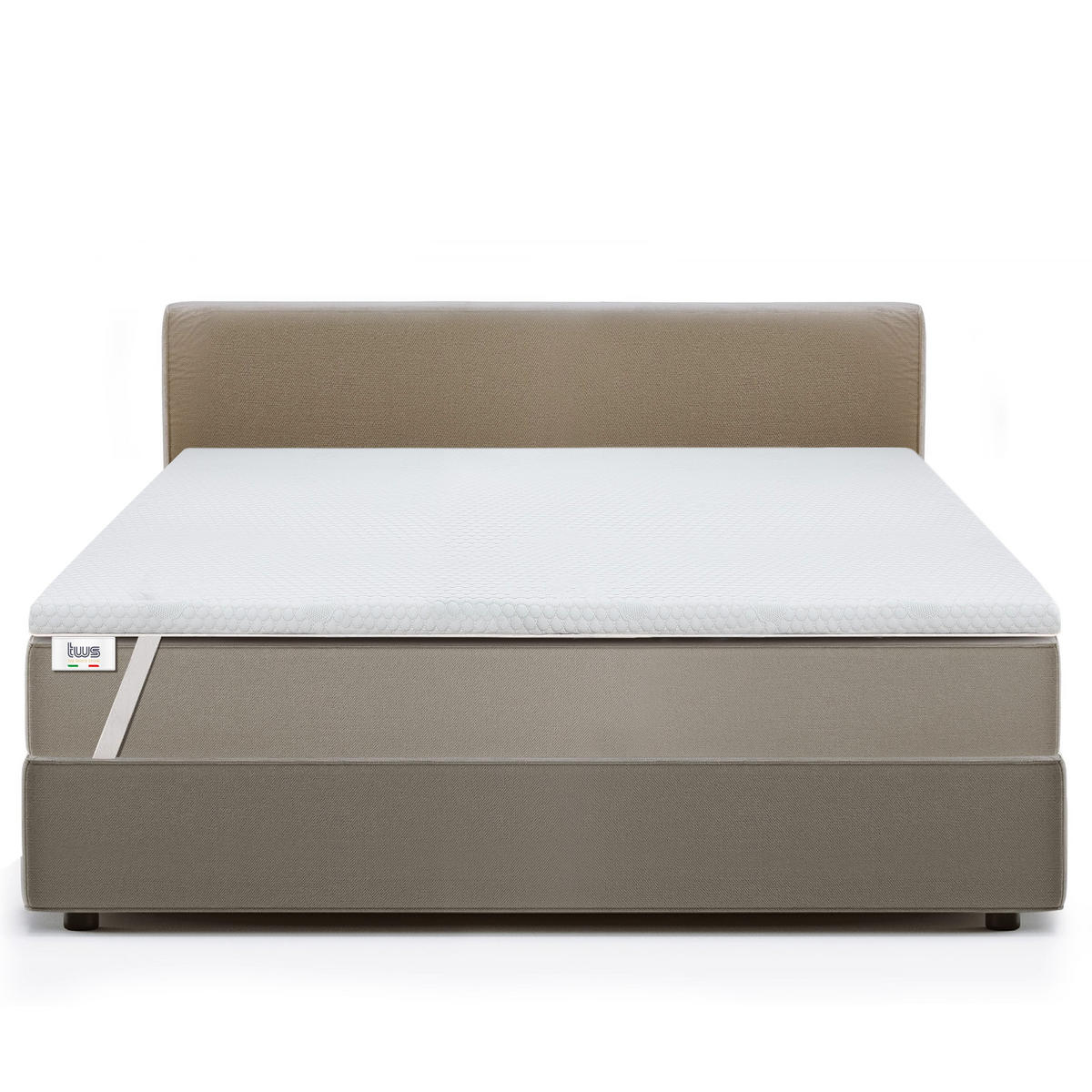 TOPPER Memory Foam Doppelmatratzenauflage | 6 cm Matratzentopper | Antibakteriell und antimykotisch | 140 x 210 - Weiß, Textil (140/210cm) - The White Stone
