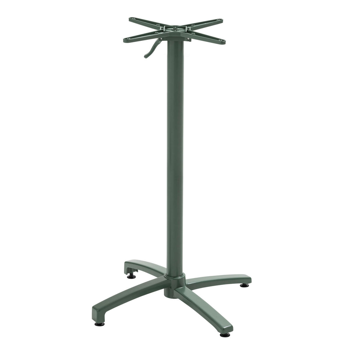 HOCHTISCH 60 x 60 cm, Dunkelgrünen - Grün, Metall (60/60/108cm) - Oviala