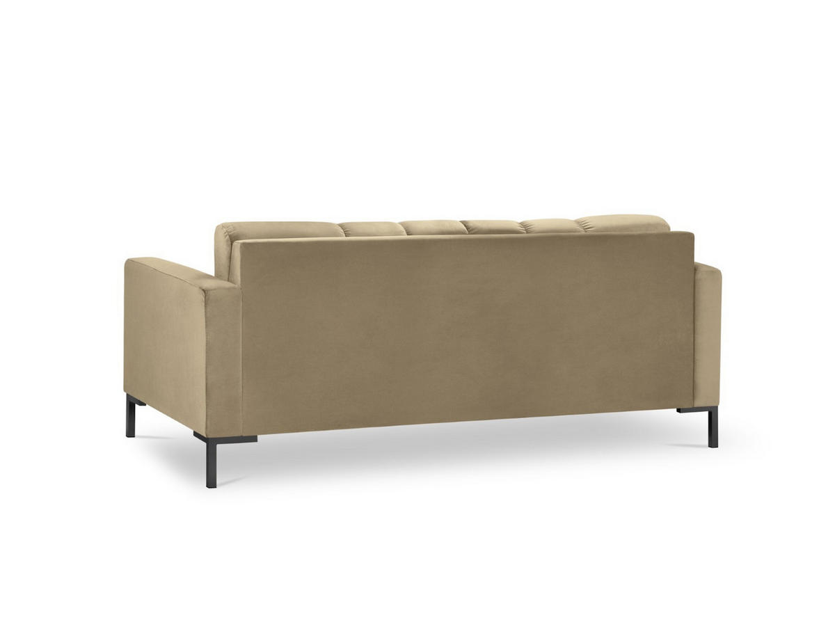 SOFA Mamaia aus Samt beige 2 Sitzplätze - Beige, Textil (92/75/152cm) - Micadoni