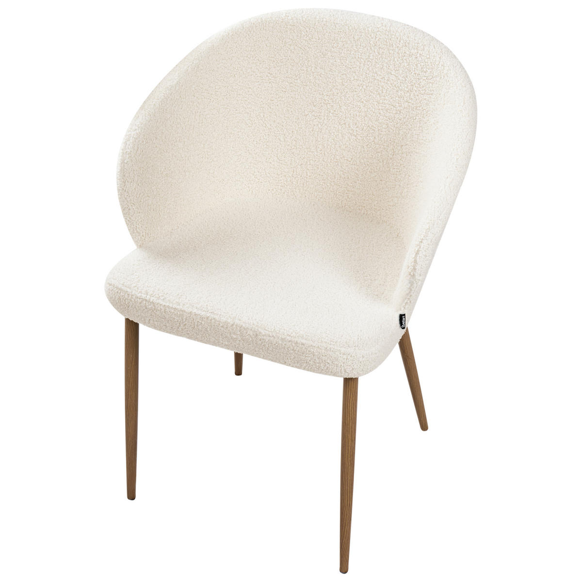 ÉTKEZŐSZÉK 2 darabos Szett Törtfehér Mason - barna/fehér, textil (57/82/45cm) - Beliani