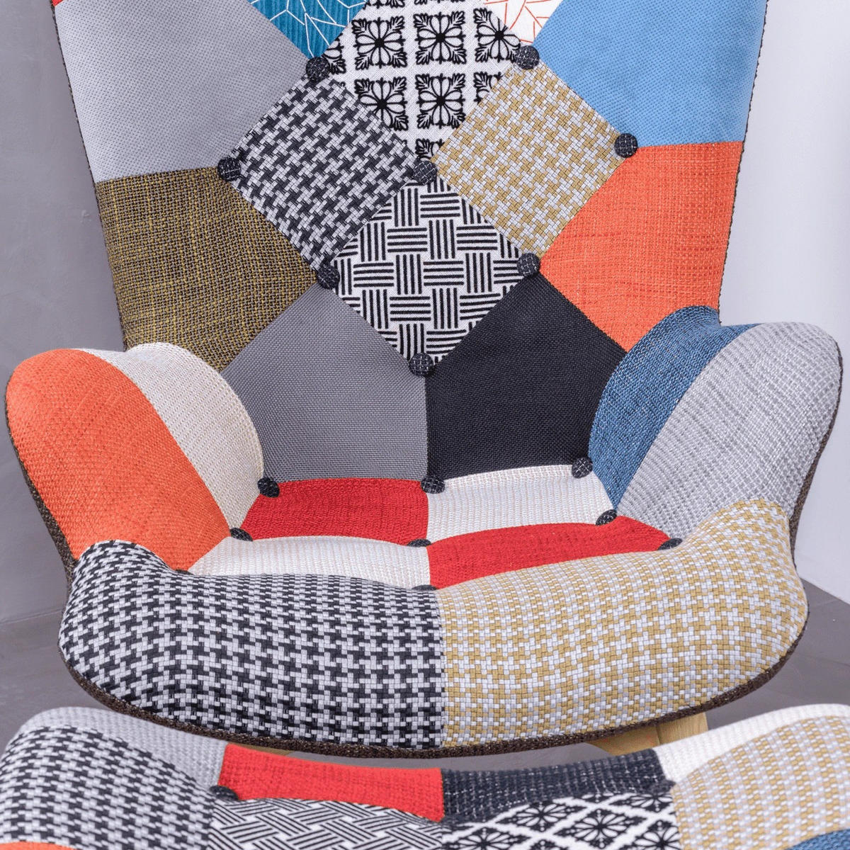 SESSEL Polyester Multicolor - Multicolor, Textil (70/95/75cm) - Nest Dream