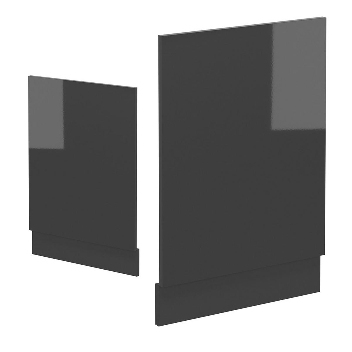 GESCHIRRSPÜLBLENDE R-Line Anthrazit Hochglanz 45 cm , AP Anthrazit - Schwarz Hochglanz/Anthrazit, Holzwerkstoff (45/57.2/1.6cm) - Vicco