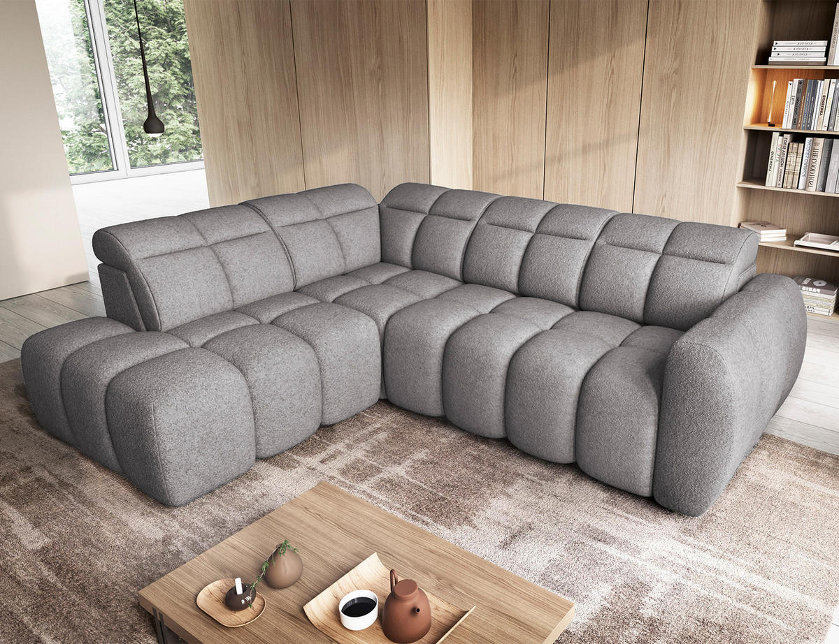 ECKSOFA Eagle L - Grau (Paolli 04) - Grau, Holzwerkstoff (258/208cm) - Möblo
