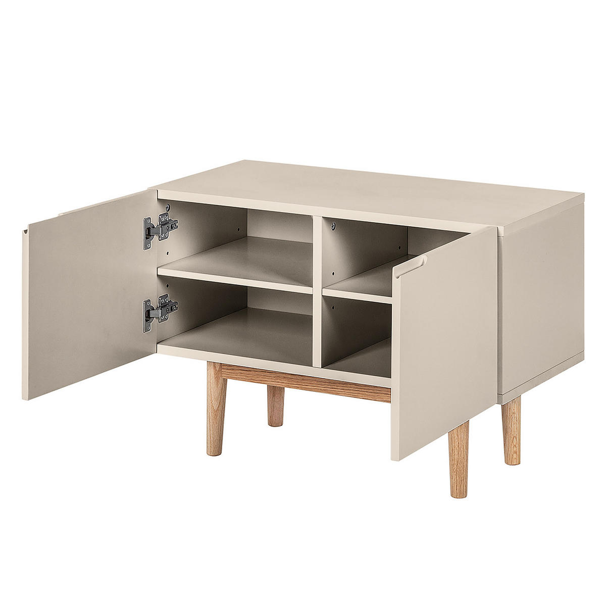 SCHUHKOMMODE - Taupe, Eichenholz/Holz (76/52/37cm) - home24