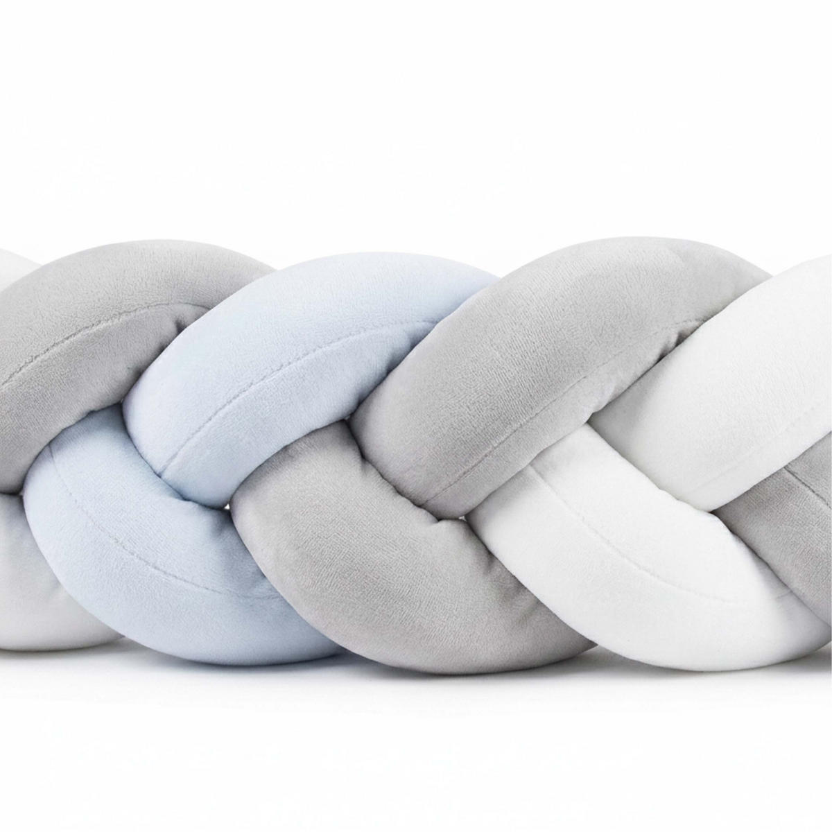 MANTINEL Šedo modrý pletený 220 cm - různobarevná/světle modrá, textil/plast (10/220cm) - Relaxdays