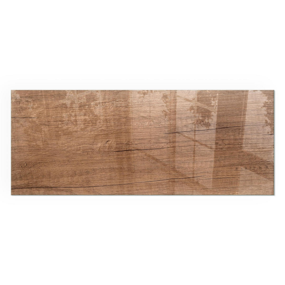 GLASPLATTE für Kamin 125x50 cm - Braun, Glas (125/50/0.4cm) - TULUP