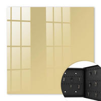 SCHLÜSSELBOX Schwarz 30x30 cm- Türöffnung nach rechts - Senffarbe - Creme, Metall (30/30/5cm) - TULUP