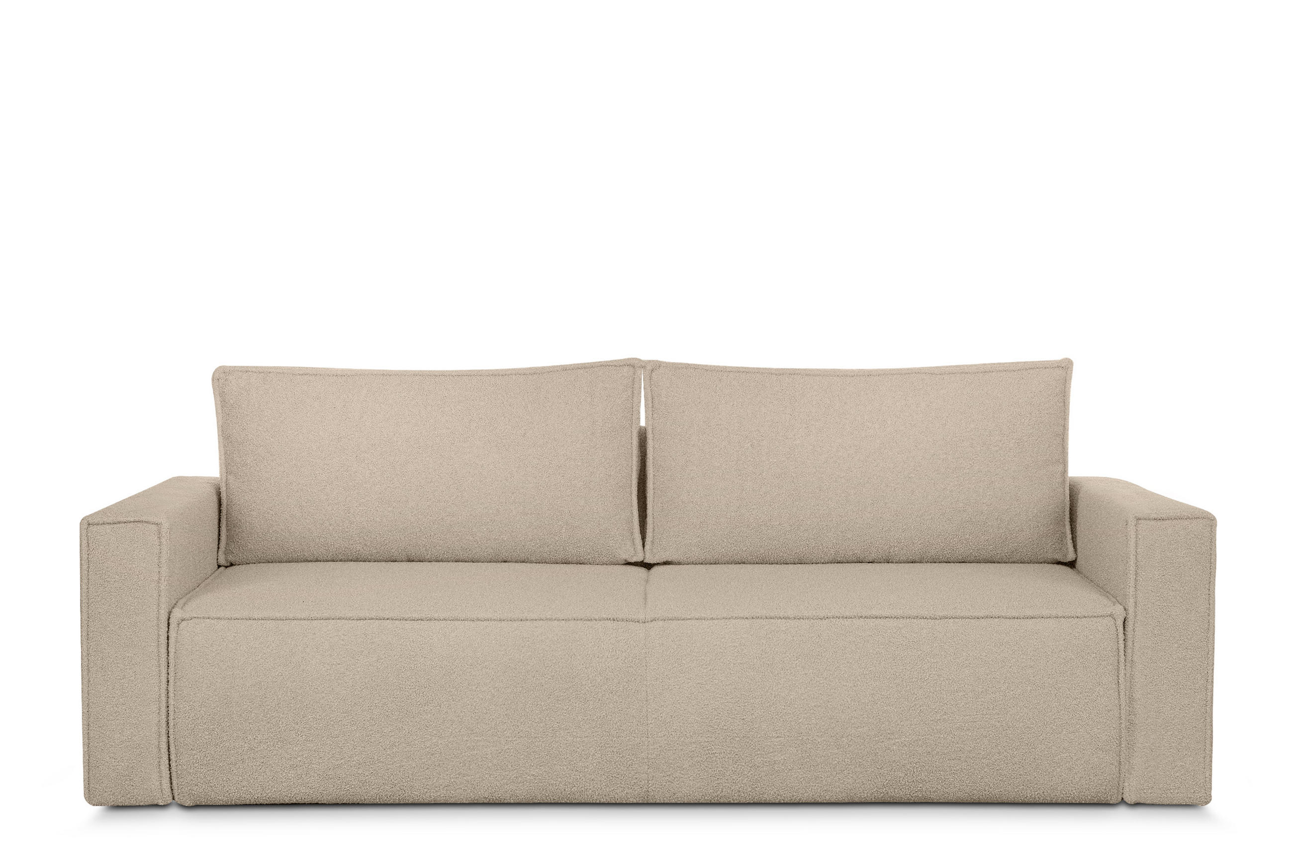 3-SITZER-SOFA NAPI II mit Schlaffunktion, hellbeige - Beige, Textil (228/89/101cm) - KONSIMO®