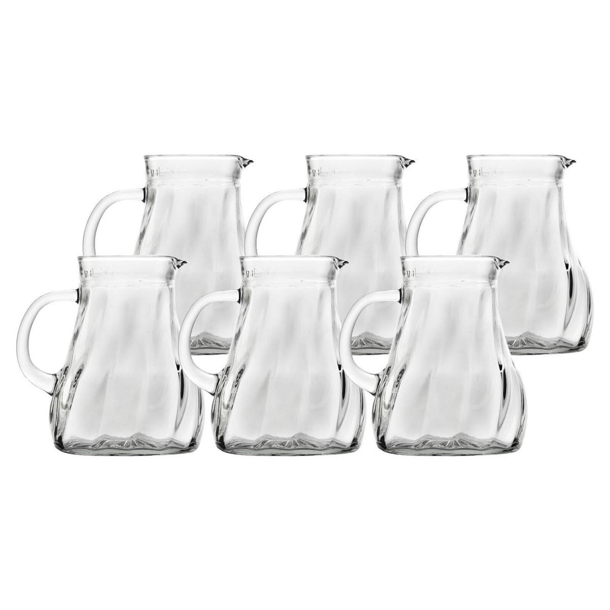 KRUG Salzburg transparent 1 l 6er Set - Transparent, Glas (1L) - Stölzle Lausitz