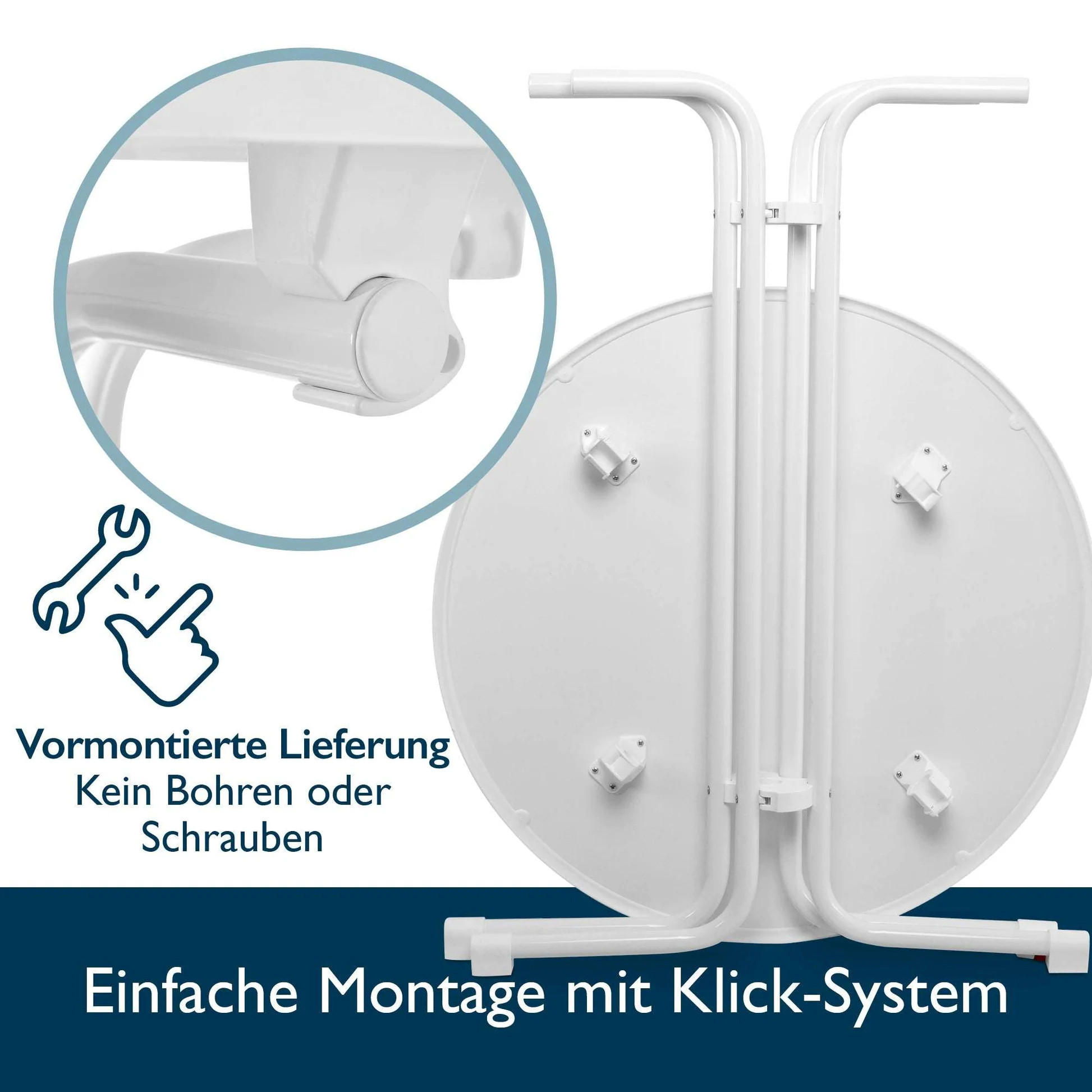 Thumbnail - Beautissu  Stehtisch, Weiß, Metall, Rundform,Rund,Rund, Säule, 80x110x80 cm, Esszimmer, Tische, Stehtische