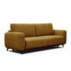 SOFA DRAKE 3-Sitzer mit Schlaffunktion, dunkelgelb - Dunkelgelb/Braun, Holz/Textil (232/90/107cm) - Courtois Laville