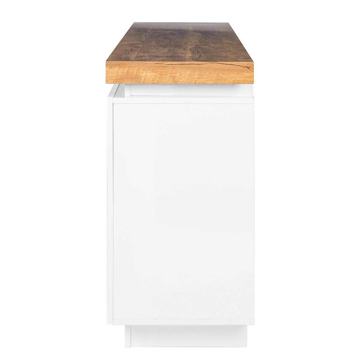 SIDEBOARD - inkl. Beleuchtung - Eichefarben/Weiß, Holzwerkstoff (200/80/40cm) - home24