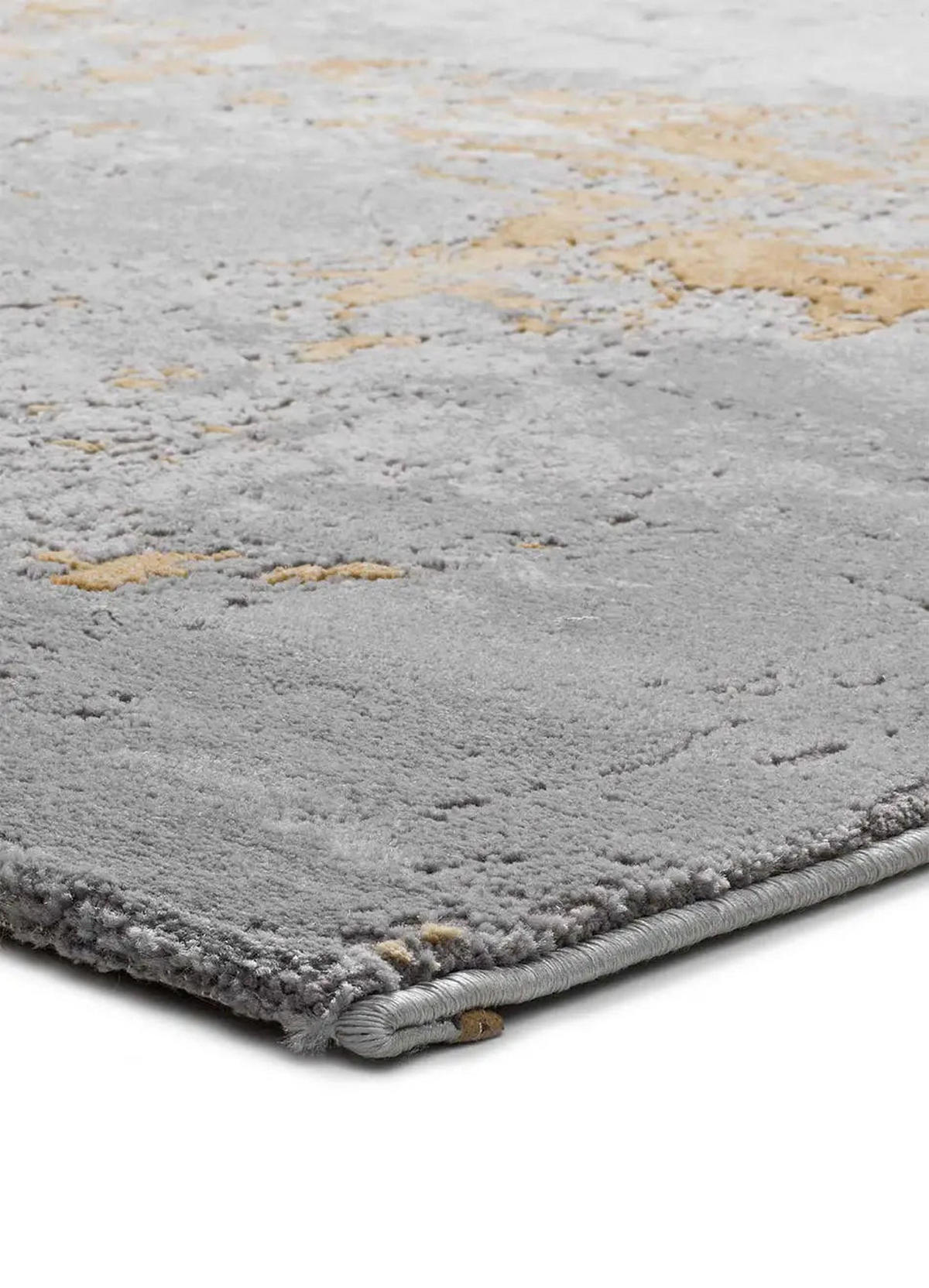 WEBTEPPICH Grau / Senf Mesina 80/150 cm - Dunkelgelb/Grau, Naturmaterialien/Textil (80/150cm) - Atticgo