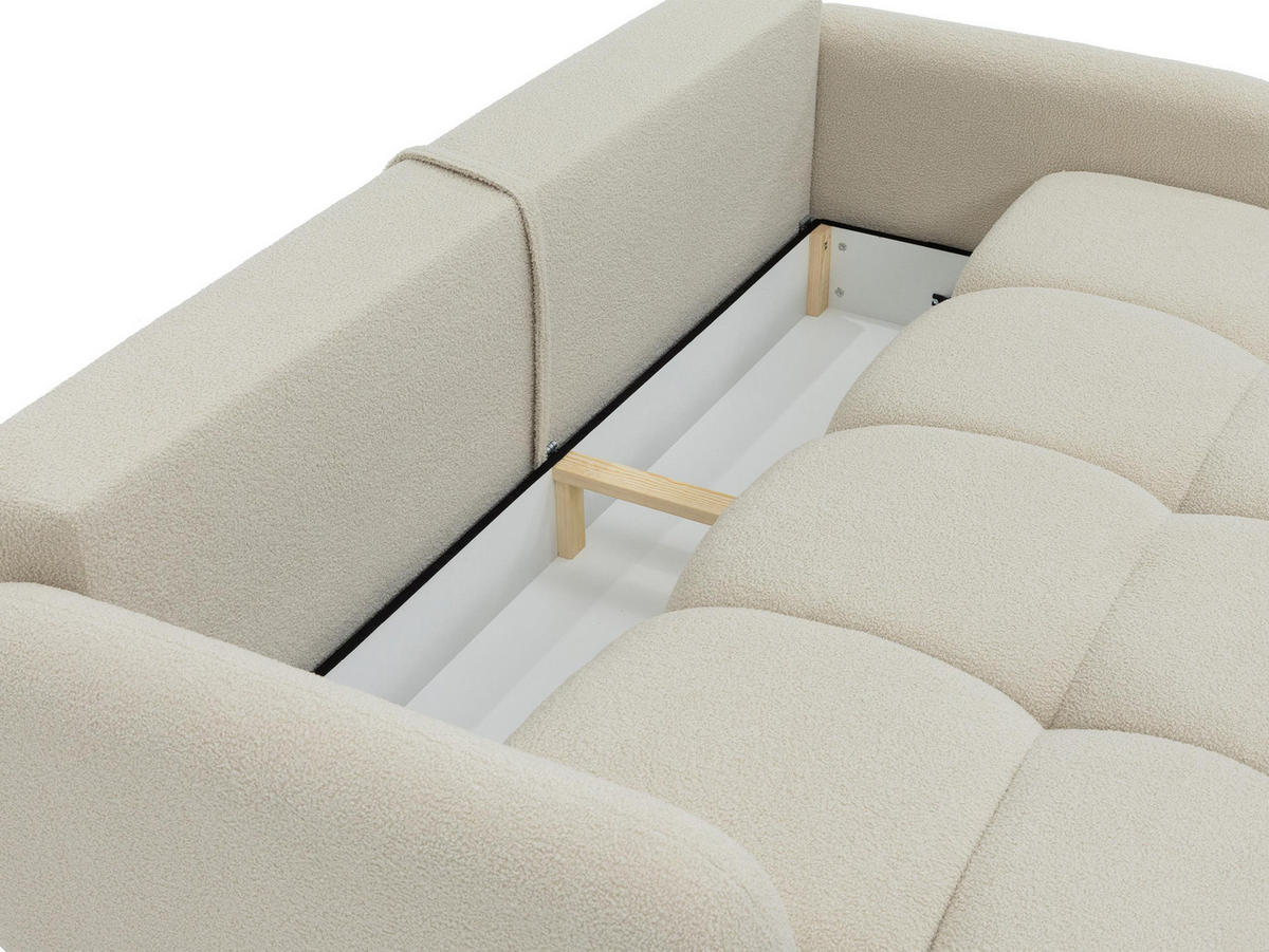 SCHLAFSOFA Sandy - Hellbraun/Schwarz, Holz/Kunststoff (232/94/121cm) - MIRJAN24