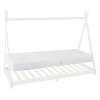 KINDERBETT Tipi mit Matratze 90x200 cm Weiß - Weiß, Holz (90/200cm) - ML-DESIGN