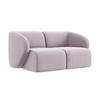 2-SITZER-SOFA Samt Stoff Violett - Flieder/Schwarz, Holzwerkstoff/Kunststoff (174/75/94cm) - Makamii