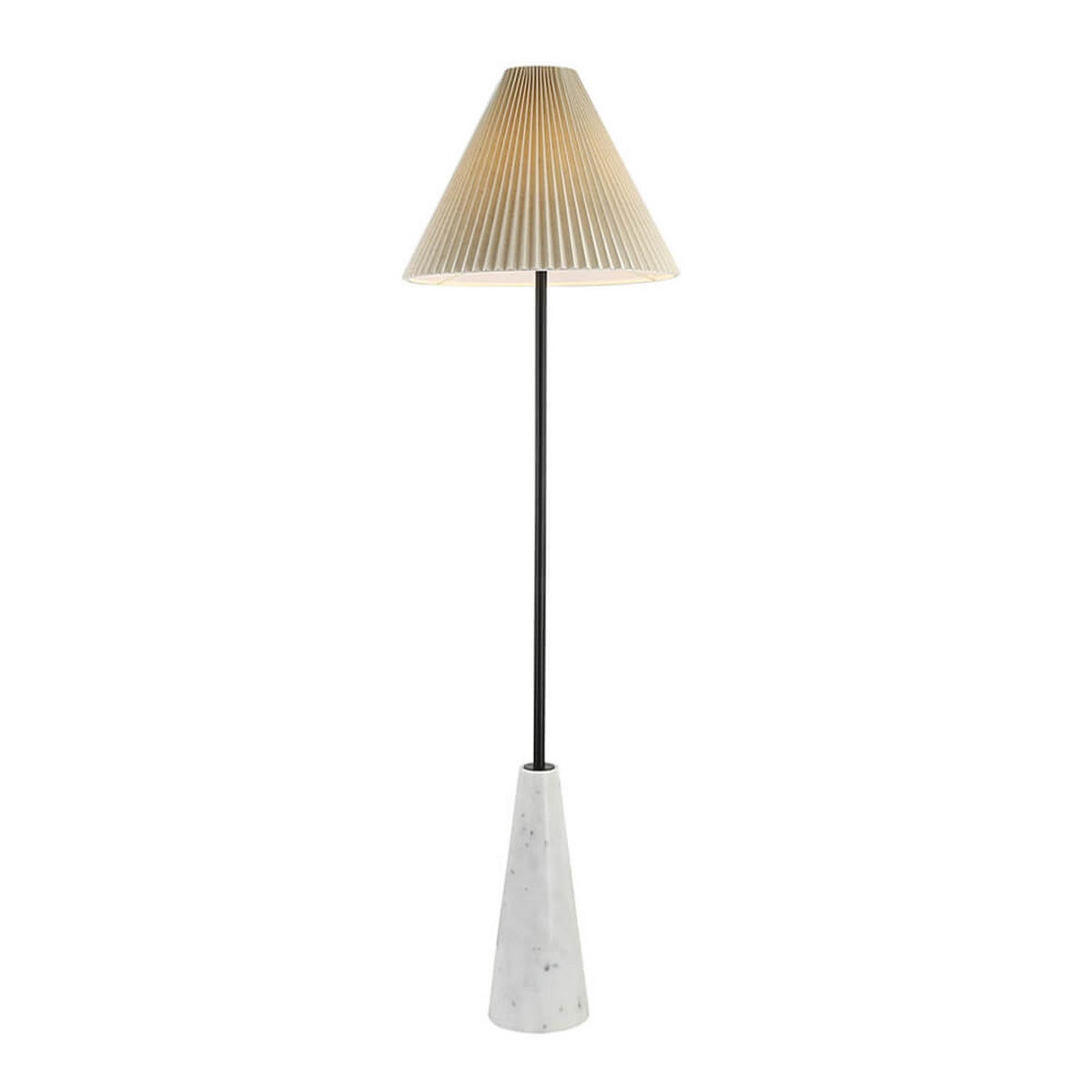 STEHLAMPE KEA - Weiß, Stehlampe - Weiß, Holz/Kunststoff (43/43/152cm) - Home Deluxe