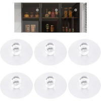 MÖBELGRIFF , 6er-Set selbstklebende -für Fenster, Schränke und Küchenschränke - Transparent, Kunststoff (2/3/5.8cm) - BELZ