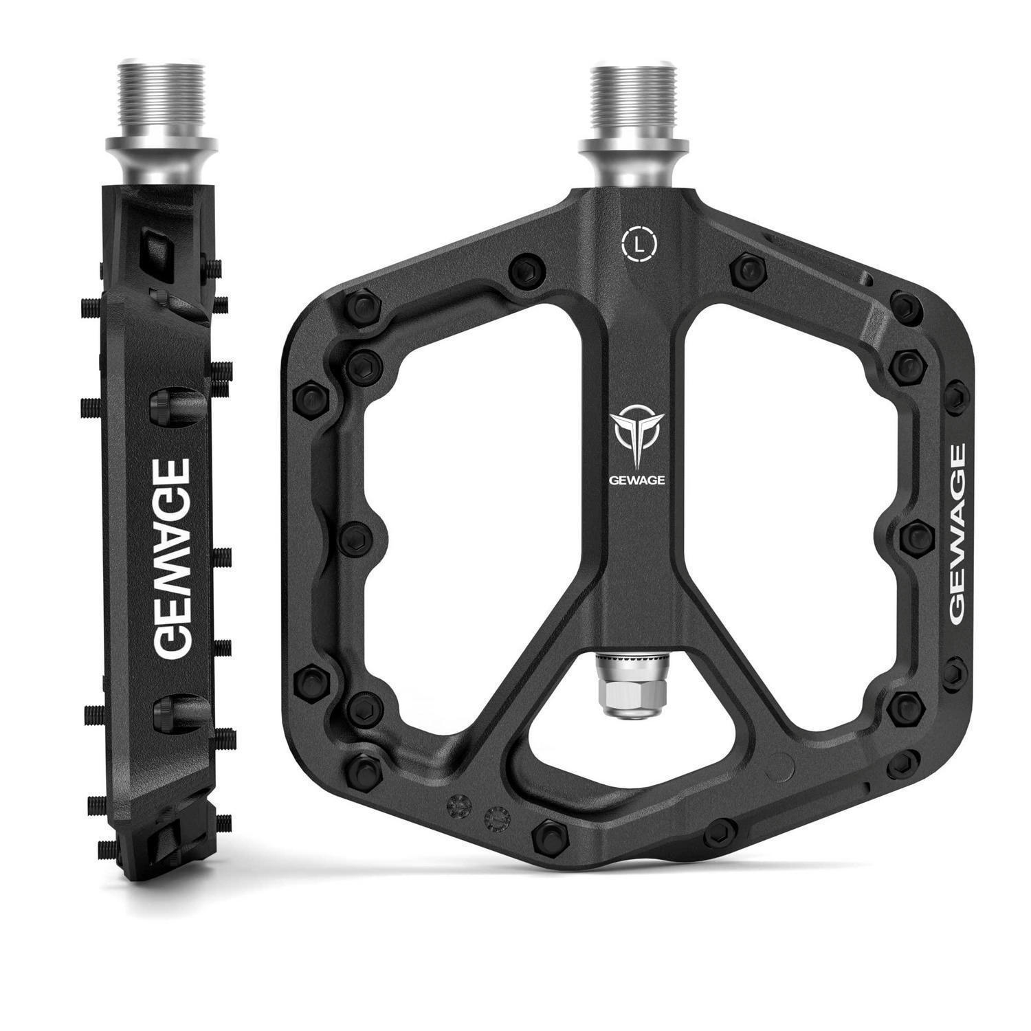 FAHRRADPEDALE Mountainbike rutschfest Nylonfaser Schwarz - Schwarz, Metall (11/1.5/11.5cm)
