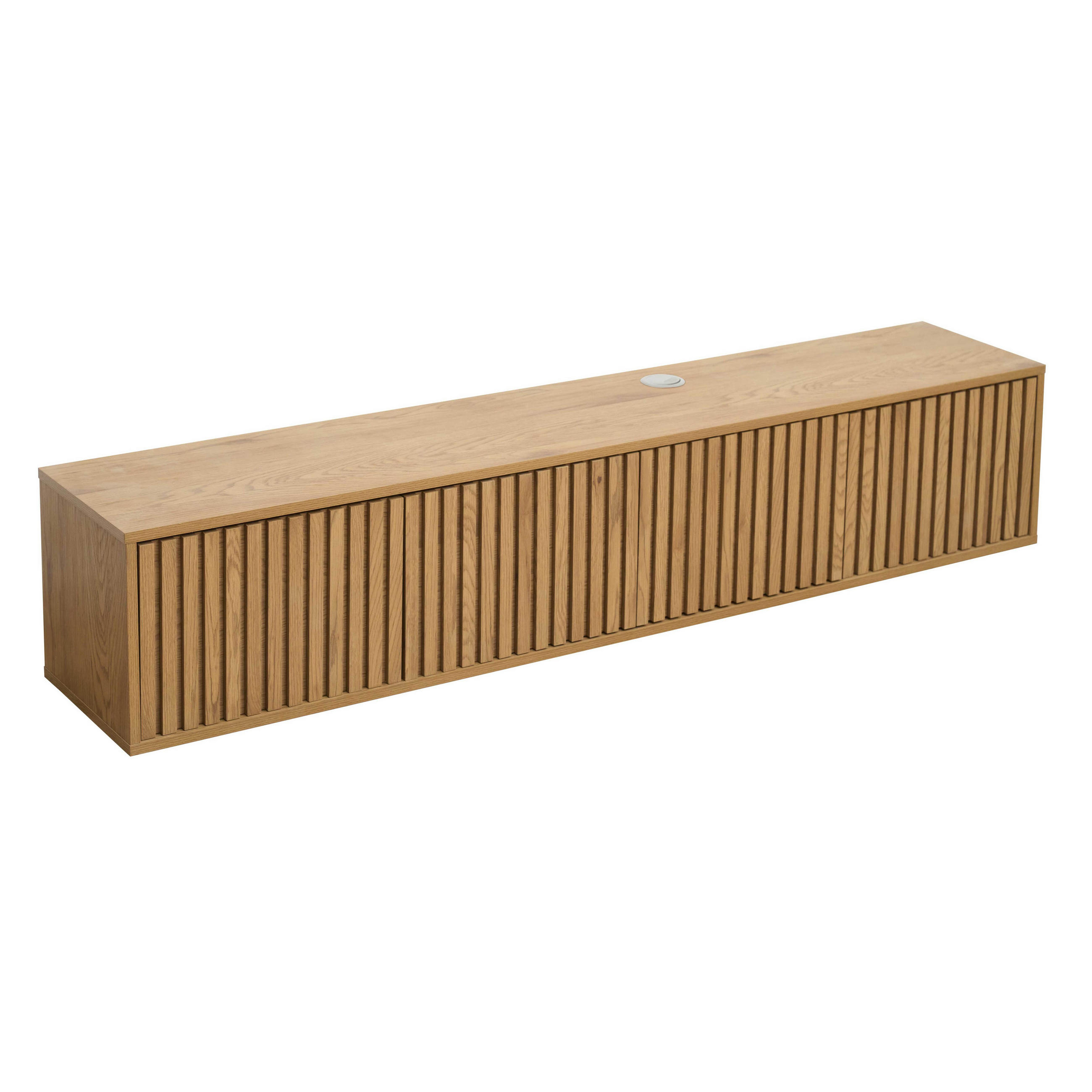 TV-SCHRANK, helles Holz - Beige, Holz (160/30/30cm) - Oviala