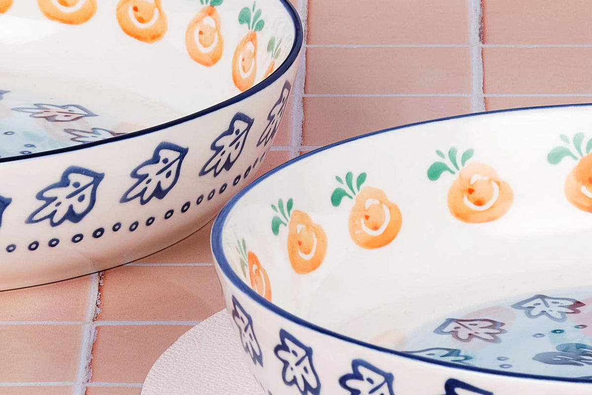 OBSTKORB Napoli Ø11cm - 2er-Set - Zitrusfrucht - Weiß, Keramik (25.5/5cm) - Björn