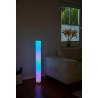 LED-LICHTSÄULE Northpoint DIY 103 cm RGB & Warmweiß Dimmbar Soundsensor Fernbedienung - Weiß, Kunststoff (13/13/104cm) - Northpoint