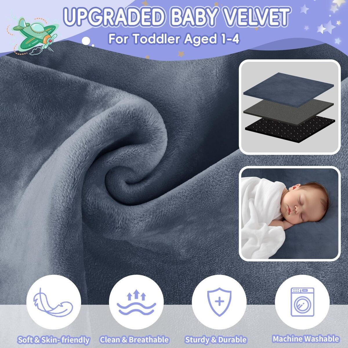 REISEBETT 80/45 cm Schwarz - Schwarz, Textil