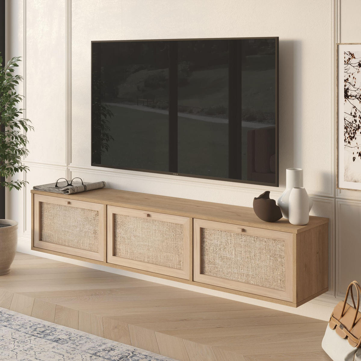 TV-MÖBEL Dune Braun - Braun, Holz (180/50/29cm) - Habitat Garten