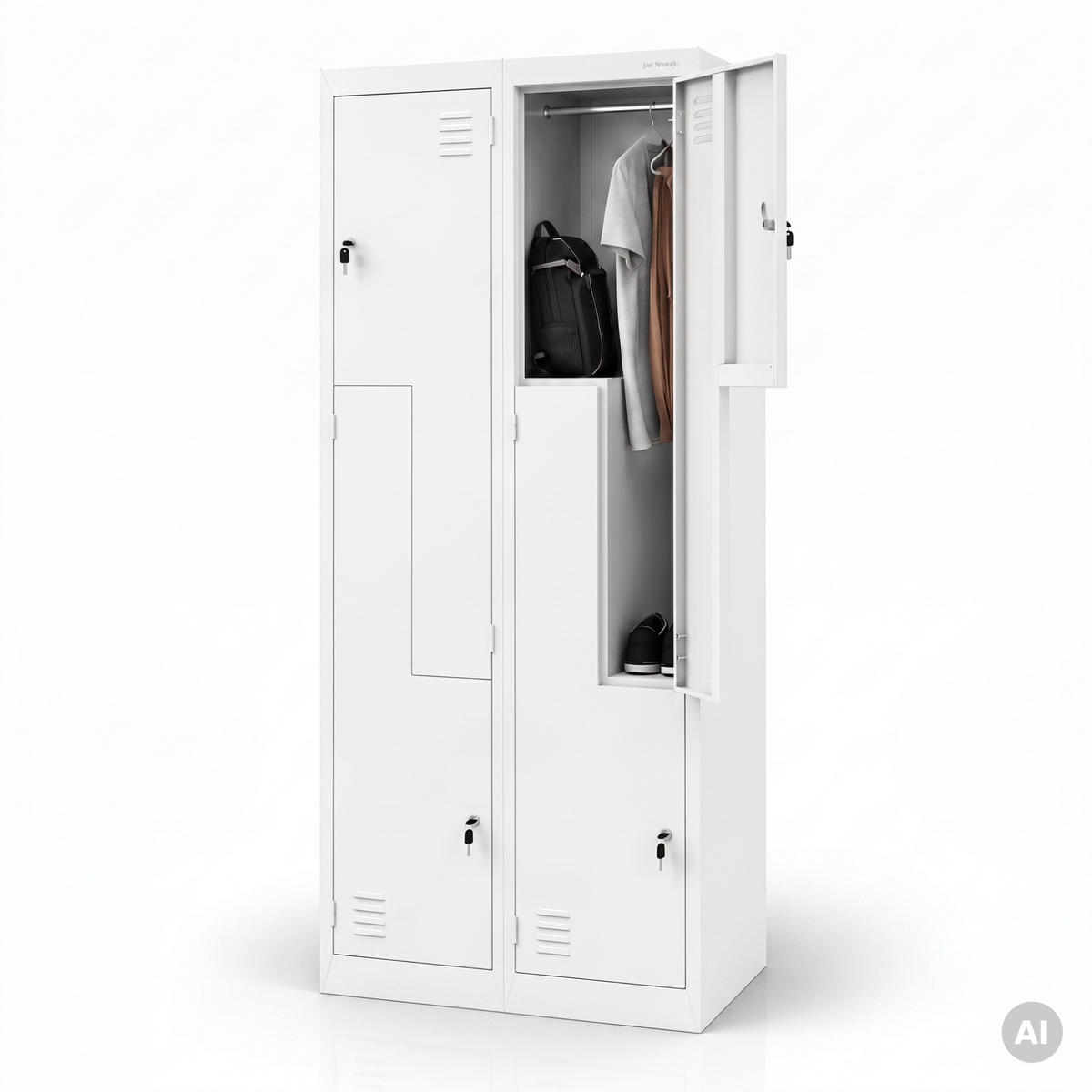 KLEIDERSCHRANK JULIA 185x80x45 cm - Weiß, Metall (80/185/45cm) - Jan Nowak
