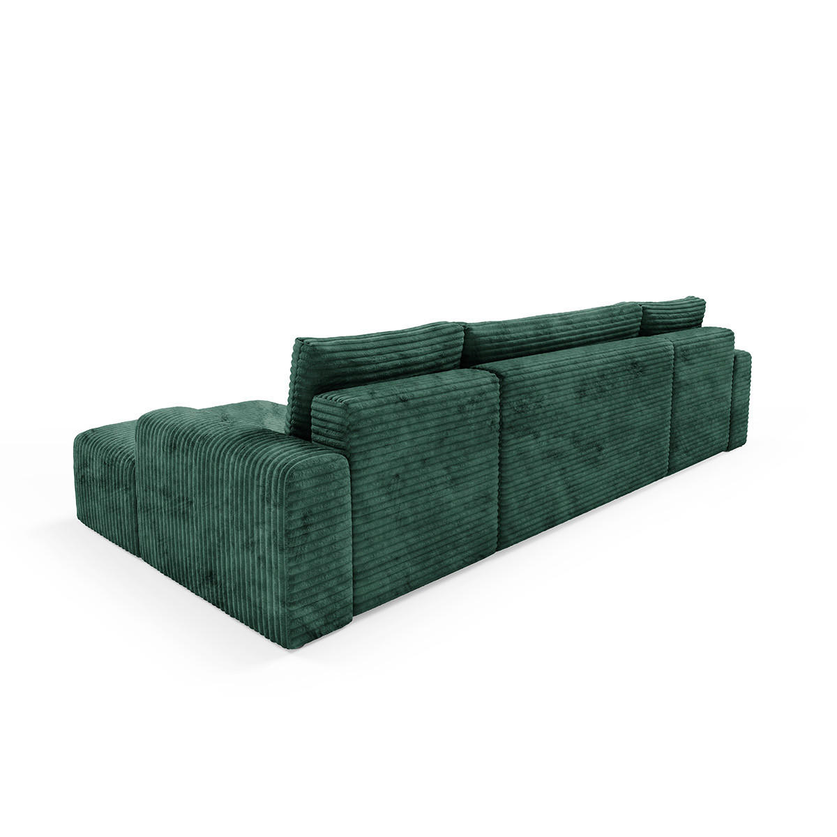 PANORAMASOFA Romeo 5 Sitzplätze Tannengrün - Grün, Holz (345/92/163cm) - Petits-meubles