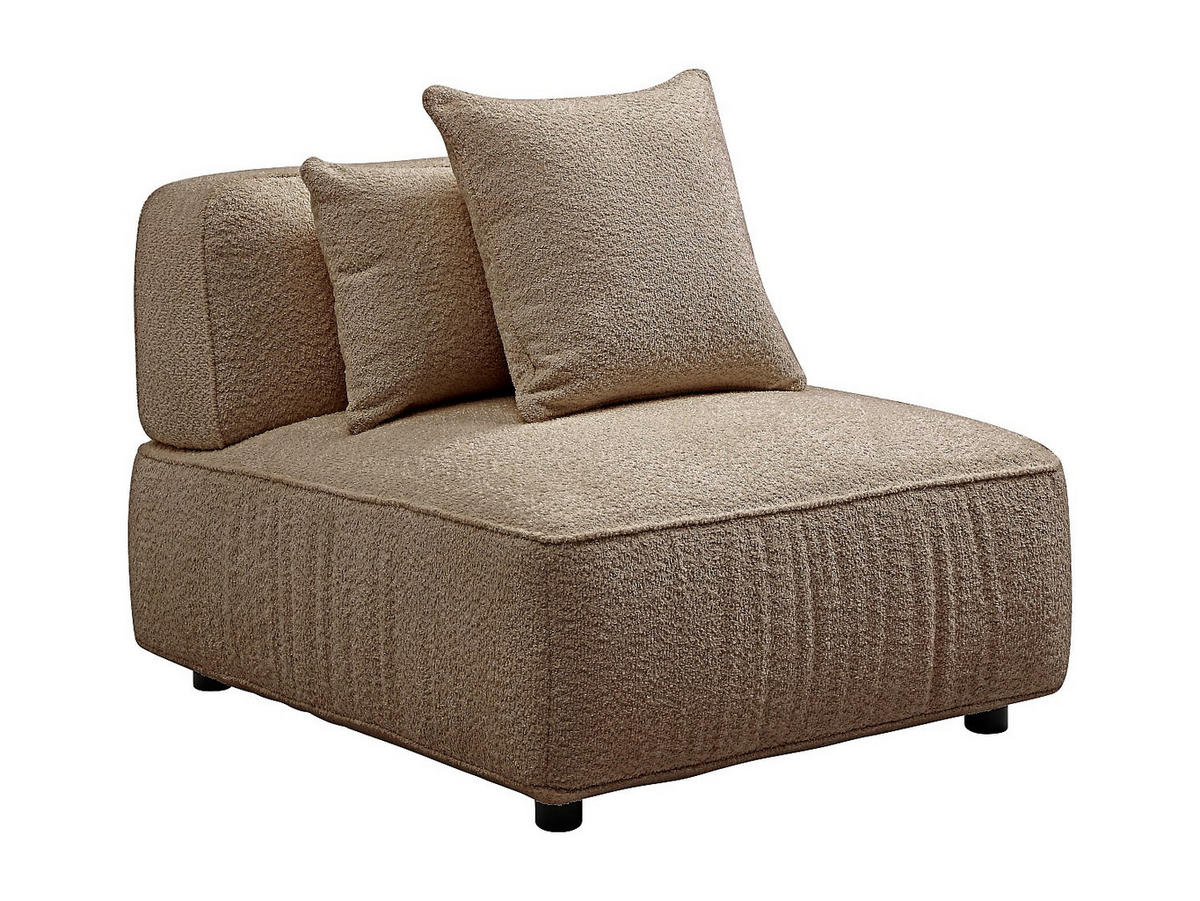 SESSEL mit gerader Rückenlehne - 1 Person - stoff - taupe Lelaco - Taupe, Textil (91/74/105cm) - Vente-Unique