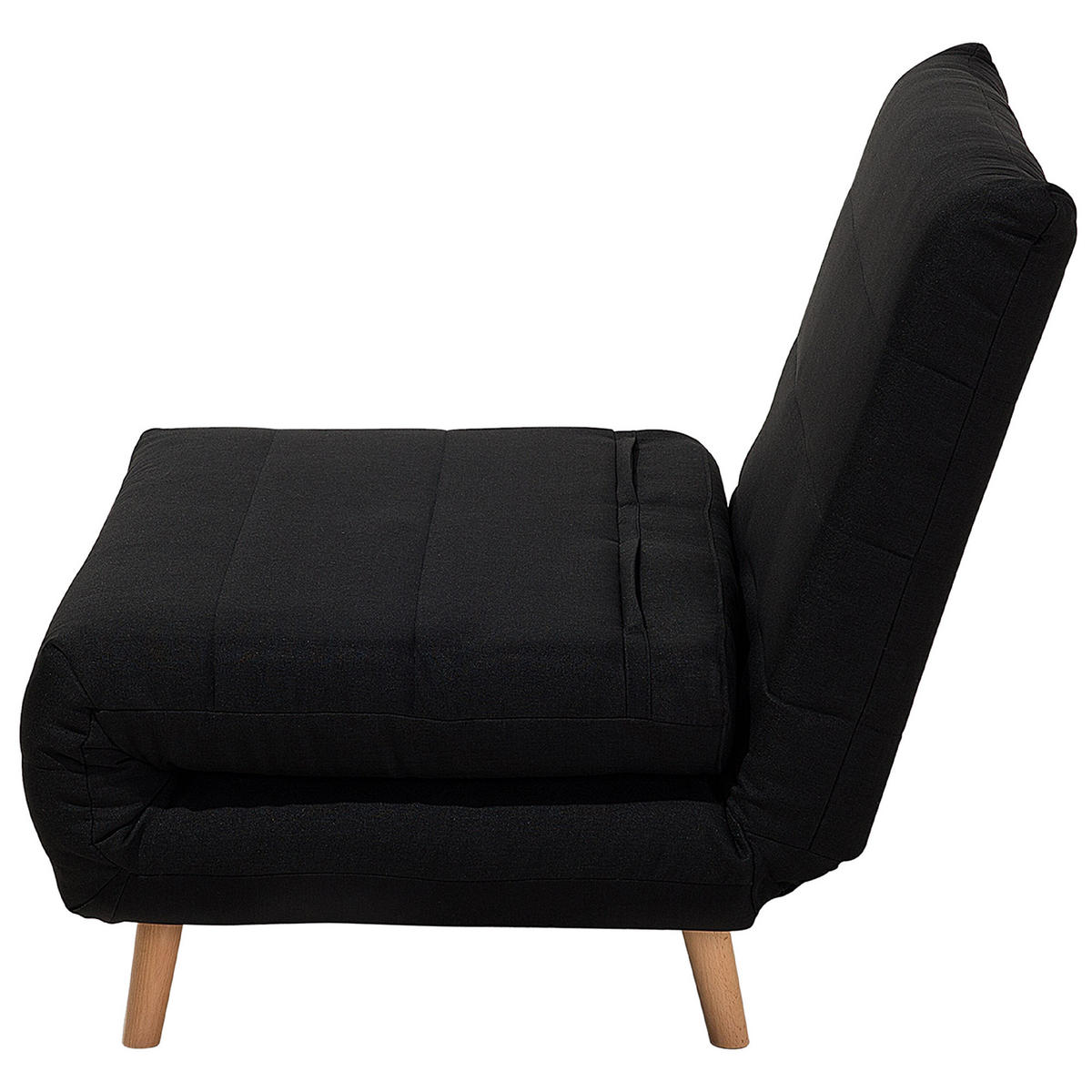 1-SITZER-SCHLAFSOFA Polyester Schwarz Setten - Schwarz, Textil (104/82/190cm) - Beliani