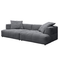 BIGSOFA - Schwarz/Grau, Holz/Kunststoff (270/72/93cm) - home24