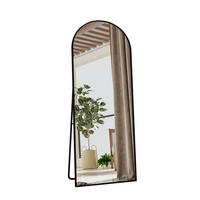 STANDSPIEGEL Bogen 165x60 cm Metallrahmen schwarz - Schwarz, Holz (40/165/60cm) - Fortuna Lai